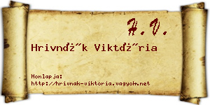 Hrivnák Viktória névjegykártya